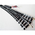 UN AIGUILLAGE LONG JOUEF RAILS ACIER ELECTRIQUE DERIVE DROITE- HO