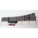 JOUEF UN AIGUILLAGE 247 mm RAILS ACIER COMMANDE ELECTRIQUE DERIVE GAUCHE - HO