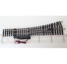 UN AIGUILLAGE LONG JOUEF RAILS ACIER ELECTRIQUE DERIVE GAUCHE - HO