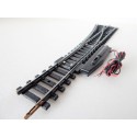 UN AIGUILLAGE LONG JOUEF RAILS ACIER ELECTRIQUE DERIVE GAUCHE - HO