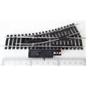 JOUEF 4184 UN AIGUILLAGE ELECTRIQUE A BORNIER DERIVE DROITE RAILS ACIER - HO