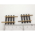 réf 4758 DEUX RAILS DROIT LAITON 1/8 QUATRE 4 TRAVERS 29,5 mm JOUEF - HO