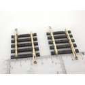 réf 4756 DEUX RAILS DROIT LAITON 1/6 - 5 TRAVERSES 37 mm JOUEF - HO