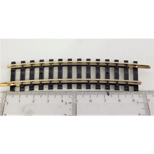 JOUEF UN RAILS 1/2 COURBE RAILS MAILLECHORT 14 TRAVERS - R 385 - REF 4872 HO
