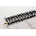 JOUEF UN RAILS DEMI DROITE 19 TRAVERS 140 mm RAILS ACIER HO REF 4741