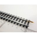 JOUEF UN RAILS DEMI DROITE 19 TRAVERS 140 mm RAILS ACIER HO REF 4741