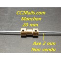 CC 0118 MANCHON DE LIAISON LAITON POUR AXE 2 mm - LOCOMOTIVE MOTEUR AUTRE JOUEF HO