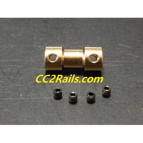 CC 0118 MANCHON DE LIAISON LAITON POUR AXE 2 mm - LOCOMOTIVE MOTEUR AUTRE JOUEF HO