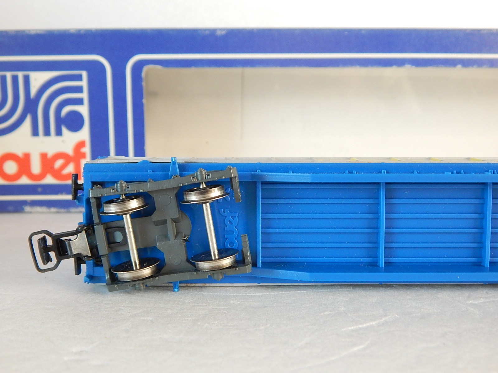 JOUEF wagon demi bâché long + chargement de rouleaux 6753 NEUF (n°3