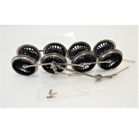 UN EMBIELLAGE COMPLET AVEC ESSIEUX DE LOCOMOTIVE VAPEUR 241 P 7 JOUEF HO