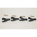R 1785 - JOUEF LOT DE 4 PIEDS GRUE GRUE COCKERILL GRIS FONCé - HO -
