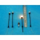 10 lampadaires simple globes - HO