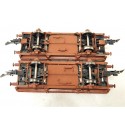 JOUEF DEUX WAGONS PLAT A ESSEIUX AMELIORER ET MODELISER HO EN BOITE CRISTAL