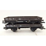 JOUEF DEUX WAGONS PLAT A ESSEIUX MARRON FONCE MODELISER HO EN BOITE CRISTAL