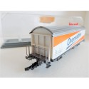 ROCO WAGON COUVERT A ESSIEUX OVOMATINE MARCHANDISE EN BOITE HO