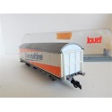 ROCO WAGON COUVERT A ESSIEUX OVOMATINE MARCHANDISE EN BOITE HO