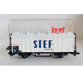 JOUEF WAGON COUVERT REFRIGERANT A ESSIEUX STEF SNCF BOITE CRISTAL 628000