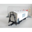 JOUEF WAGON COUVERT REFRIGERANT A ESSIEUX STEF SNCF BOITE CRISTAL 628000
