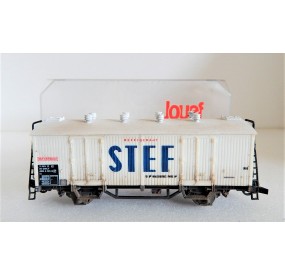 JOUEF WAGON COUVERT REFRIGERANT A ESSIEUX STEF PATINE SNCF BOITE CRISTAL