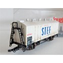 JOUEF WAGON COUVERT REFRIGERANT A ESSIEUX STEF PATINE SNCF BOITE CRISTAL