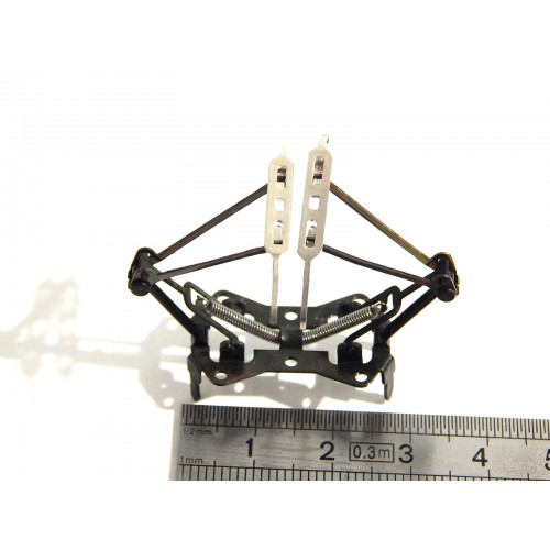 UN PANTOGRAPHE DOUBLE NOIR EN METAL LOCOMOTIVE JOUEF - HO