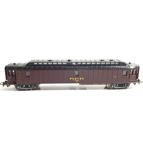 15308 JOUEF HO VOITURE FOURGON POSTALE BOGIE GRIS Y 24 SANS BOITE HO