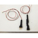 CC2002 DEUX MICRO LEDS 1,0 mm CLIGNOTANTE CABLEE VEHICULE D'URGENCE HO