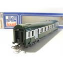 JOUEF VOITURE UIC MIXTE VERTE TOIT VERT A9 1CL - HO EN BOITE BLEU 5294