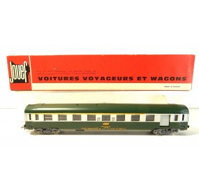 JOUEF VOITURE UIC MIXTE VERTE TOIT VERT A9 1CL - HO EN BOITE ROUGE 4694
