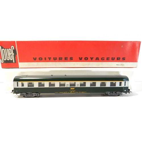 JOUEF VOITURE UIC VERTE TOIT GRIS A9 1CL - HO EN BOITE ROUGE 4691