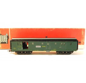 JOUEF FOURGON A BAGAGE SNCF MODIFIER ECLAIRAGE LEDS HO EN BOITE ROUGE 4620 HO