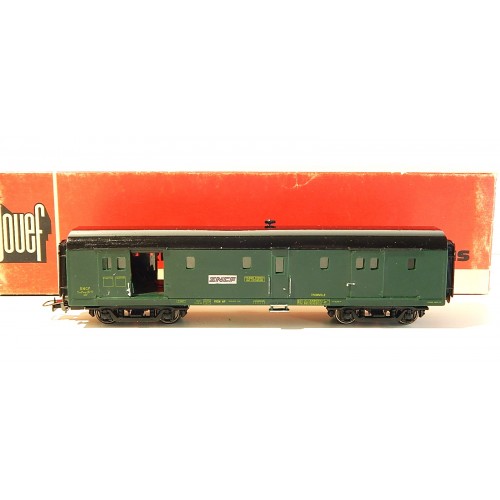 JOUEF FOURGON A BAGAGE SNCF MODIFIER ECLAIRAGE LEDS HO EN BOITE ROUGE 4620 HO