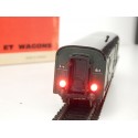 JOUEF FOURGON A BAGAGE SNCF MODIFIER ECLAIRAGE LEDS HO EN BOITE ROUGE 4620 HO