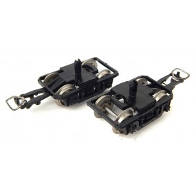 R 8771 LOT DE 2 BOGIE Y 24 SANS FREIN NOIR HO ROUES EN METAL
