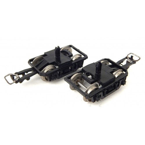 R 8771 LOT DE 2 BOGIE Y 24 SANS FREIN NOIR HO ROUES EN METAL