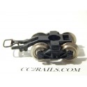 1 BOGIE DE WAGON JOUEF NOIR ROUES METAL HO -