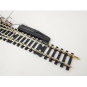 R 4187 JOUEF UN AIGUILLAGE LONG 247 mm MAILLECHORT ELECTRIQUE GAUCHE HO
