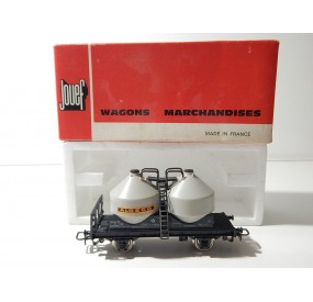 JOUEF UN WAGON CIMENTIER ALGECO NEUF EN BOITE ROUGE REF 6420 HO