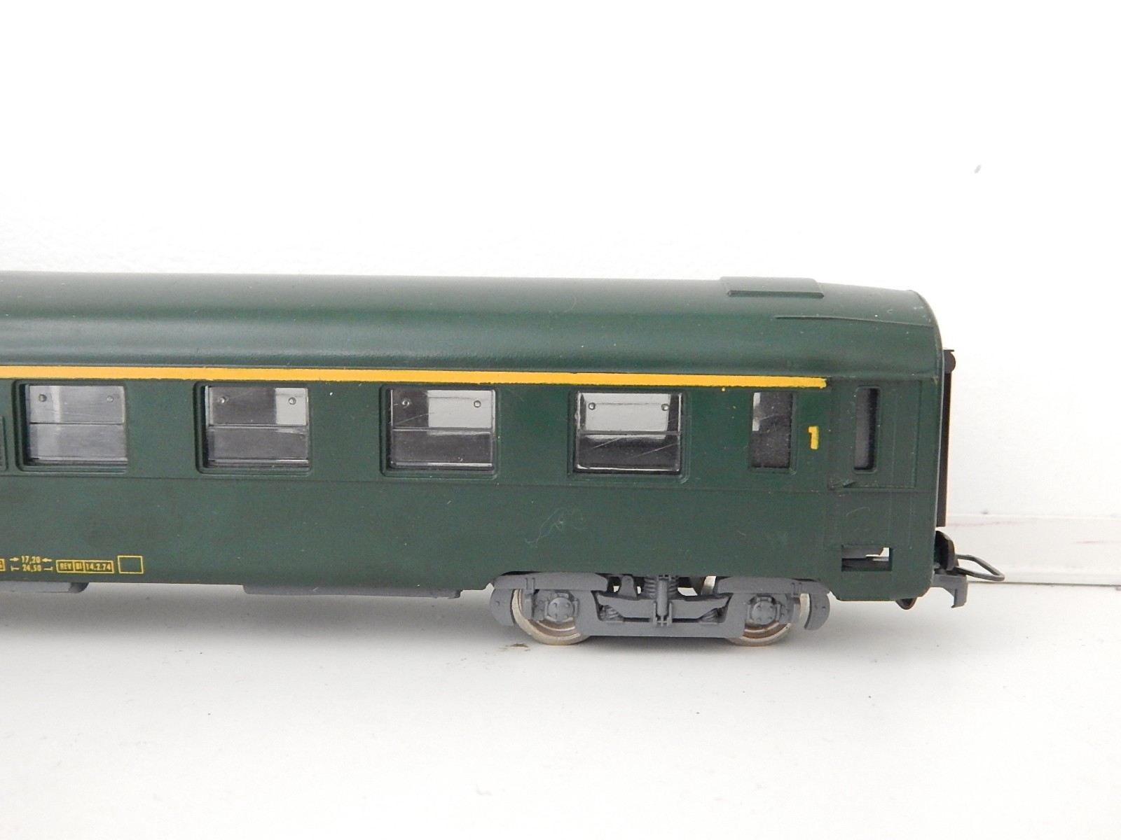 Wagon SNCF Jouef 452 Voiture Forestière Verte Remorque - Vintage - Occasion