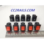 CC1004 - LOT DE 10 MINI INTERUPTEUR ROUGE ET NOIR TRAIN JOUEF AUTRE RESEAUX HO N