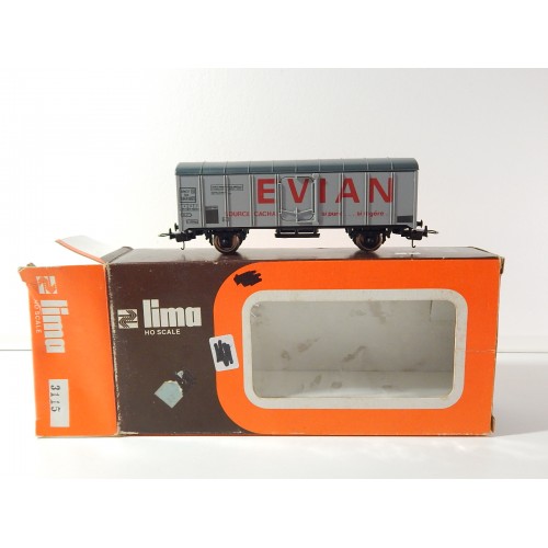 3115 LIMA WAGON COUVERT A ESSIEUX EVIAN EN BOITE HO