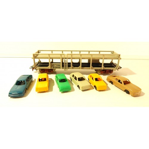 REF 6540 JOUEF WAGON STVA GRIS A BOGIE SIX VOITURES JOUEF HO EN BOITE BBR