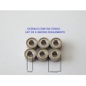 CC0041 LOT DE SIX MICRO ROULEMENT A BILLE BLINDE 2x5x2.5mm