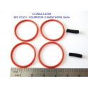 CC0431 KIT 4 COURROIES + 2 MANCHONS MOTEUR POUR LOCOMOTIVE GEGE CC ET BB - HO