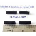 CC0440 - 4 MANCHONS POUR AXES MOTEUR LOCOMOTIVE GEGE - HO