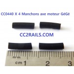 CC0440 - 4 MANCHONS POUR AXES MOTEUR LOCOMOTIVE GEGE - HO