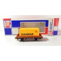 JOUEF WAGON PLAT A ESSIEUX CONTENEUR DANZAS HO EN BOITE BBR REF 6453