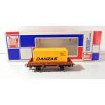 JOUEF WAGON PLAT A ESSIEUX CONTENEUR DANZAS HO EN BOITE BBR REF 6453