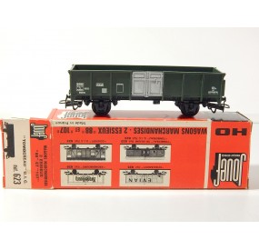 JOUEF WAGON TOMBEREAU A ESSIEUX VERT NEUF EN BOITE CARTON HO REF 623