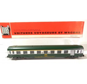 JOUEF VOITURE UIC MIXTE VERTE TOIT VERT A9 1CL - HO EN BOITE ROUGE REF 5294
